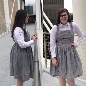 Quirky Frock Shop embroidered pinafore